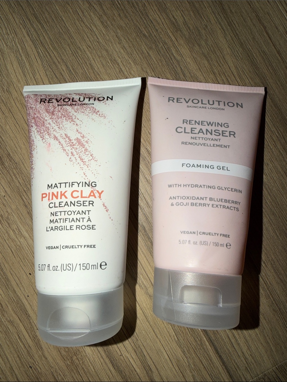 Revolution Pink Clay & Renewing Cleanser Duo - White, Light Pink